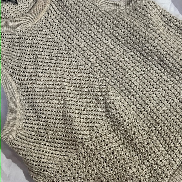 RACHEL Rachel Roy Cream Knit Tank Top - Picture 1 of 4